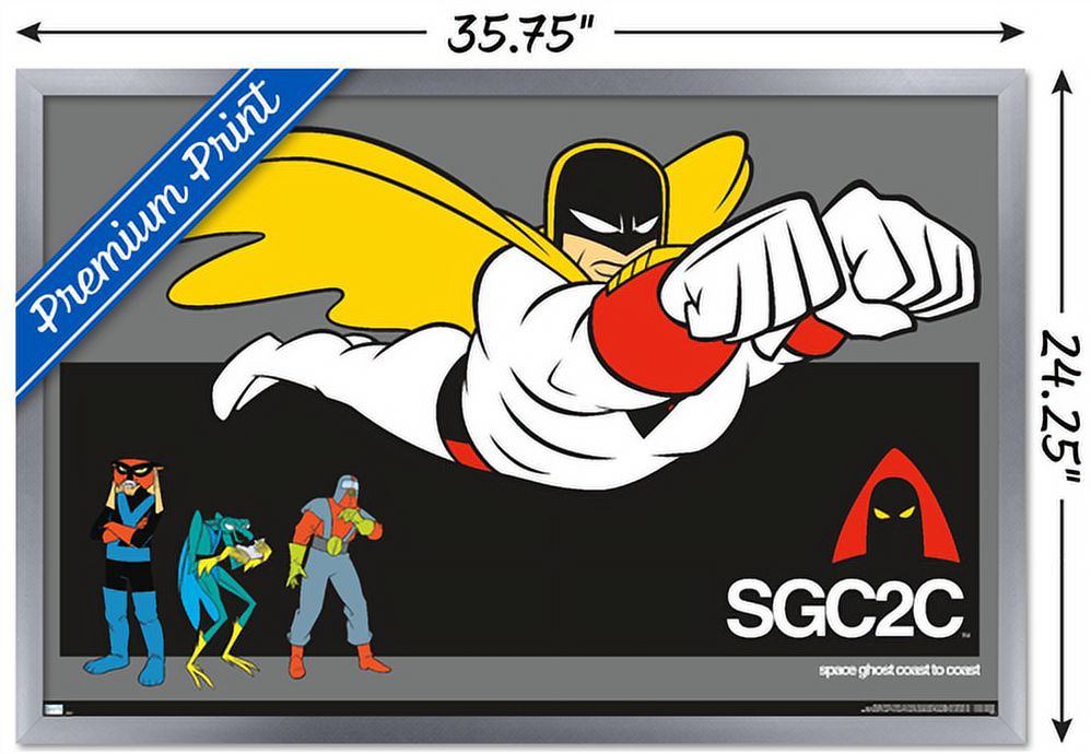 Space Ghost Coast to Coast - Group Bar Wall Poster, 22.375" x 34", Framed