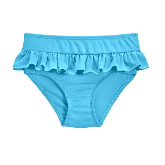 Girls UPF 50 Ruffle Swim Briefs | Turquoise