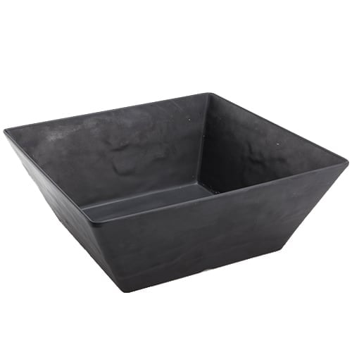 American Metalcraft FSMEL117 Black Faux Slate 210 oz Melamine Bowl