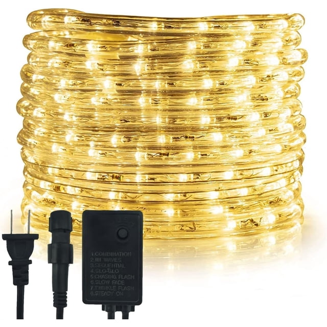 Manguera de Luz LED Navideña Luxvi 8 Modos IP65 Resistente al Agua Blanco Cálido/Frío/Multicolor 20M 400 LED's