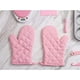 thumbnail image 2 of Guantes de horno gruesos resistentes al calor, agarraderas para ollas, guantes para hornear, guantes de horno resistentes al calor (rosa), 2 of 4