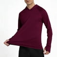 thumbnail image 4 of Fishing Shirts for Men,Long Sleeve UV Sun Hoodie,Solid Hiking Running Swim Athletic Workout Shirt, 4 of 5