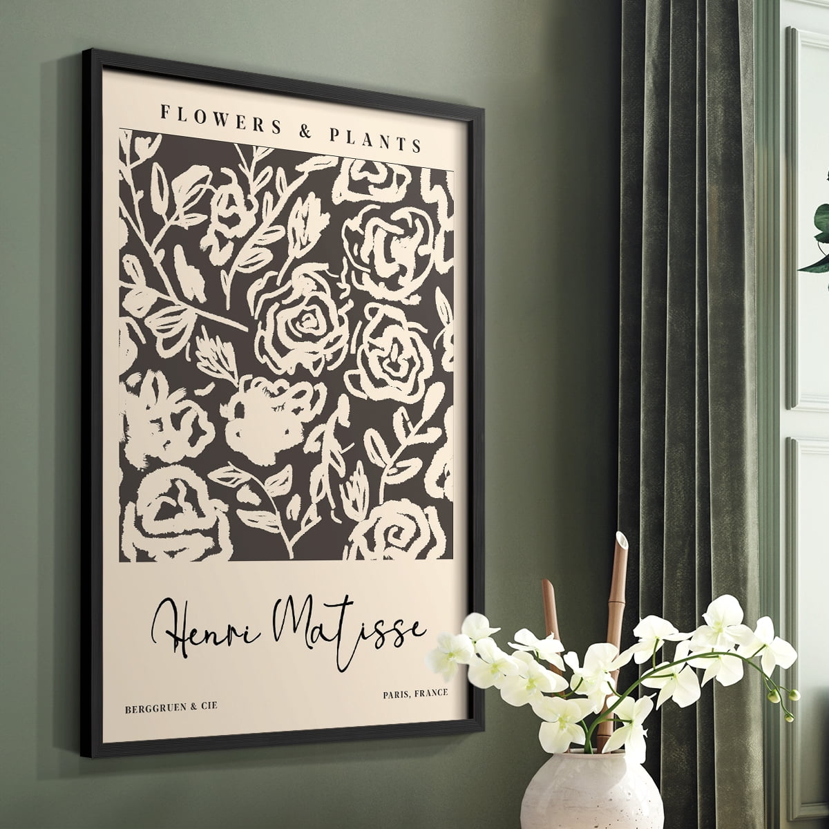 Matisse CXCVI Framed Print in Black Solid Wood 11 x 14 Framed Print