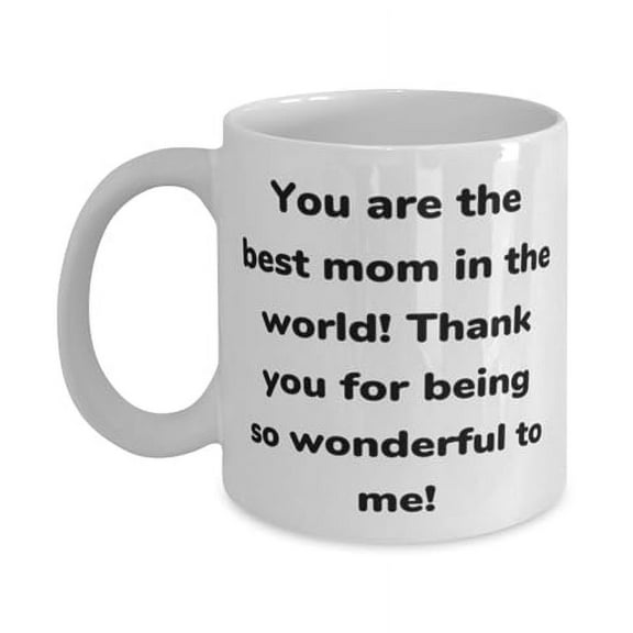 Brilliant Single mom Gifts, You are the best mom in the world! Thank you for being!, Epic 11oz Mug For Mother From Daughter, Funny coffee mug, Funny tea cup, Funny cup sayings, Funny gift ideas,
