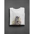 thumbnail image 3 of Watercolor Zebra Sweatshirt Women -Image by Shutterstock, Female Small, 3 of 4