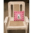 thumbnail image 2 of Carolines Treasures SS4493PW1414 Wheaten Terrier Soft Coated Hearts Love Valentines Fabric Decorative Pillow  14Hx14W, 2 of 4