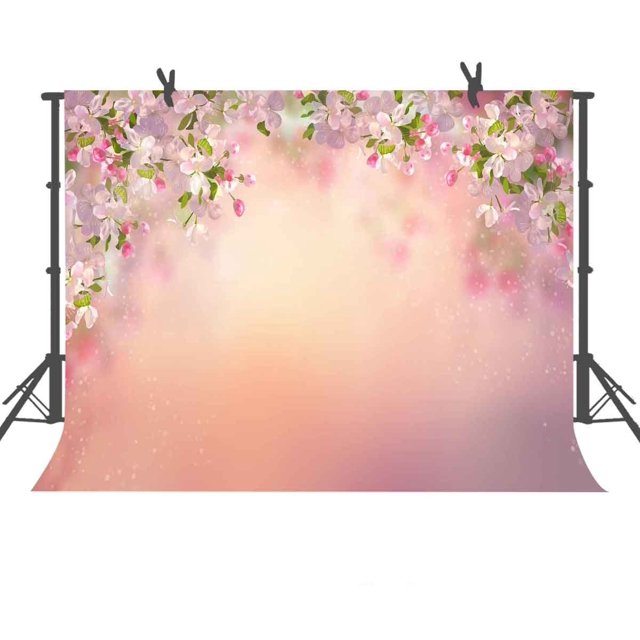 Telón de fondo ABPHQTO 150x220cm Hermosas flores de melocotón fotografía Accesorios de fotografía fondo rosa