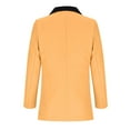thumbnail image 6 of Moxiu Blazers for Women Open Front Business Work Office Long Sleeve Light Jackets for Women Casual Button Suit Jackets Blazer 2025 Yellow,XL, 6 of 8