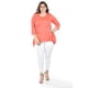thumbnail image 5 of Blusa asimetrica con detalles de encaje Roman Fashion /Tallas Extras, 274 (Coral) coral 38, 5 of 6