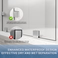 thumbnail image 6 of UKH07B2 32 in. W x 80 in. H Frameless Fixed Shower Glass Panel in Brushed Nickel with 3/8 in. Clear Tempered Glass, 6 of 6