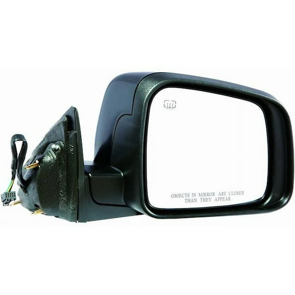 Right Passenger Side Power Mirror - Chrome - with Heated Glass, Memory, and Turn Signal - without Auto Dimming Glass and Blind Spot Detection - Compatible with 2011 - 2016 Jeep Grand Cherokee 2014