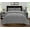 Gray, variant on 3-Piece Pintuck Design Duvet Cover SetWrinkle-Free Full/Queen Cream