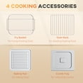 7in1 Toaster Oven, 21 Qt 4Slice Convection Oven with Warm
