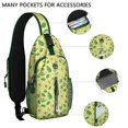 thumbnail image 2 of Crossbody Sling Backpack for Women Men Fruit Avocado Leaves Pattern Shoulder Sling Crossbody Casual Chest Bag for Travel Sports Running Hiking, 2 of 5