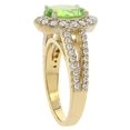 thumbnail image 3 of 10K Yellow Gold Diamond Natural Peridot Engagement Ring Oval 10x8mm, size 7.5, 3 of 3
