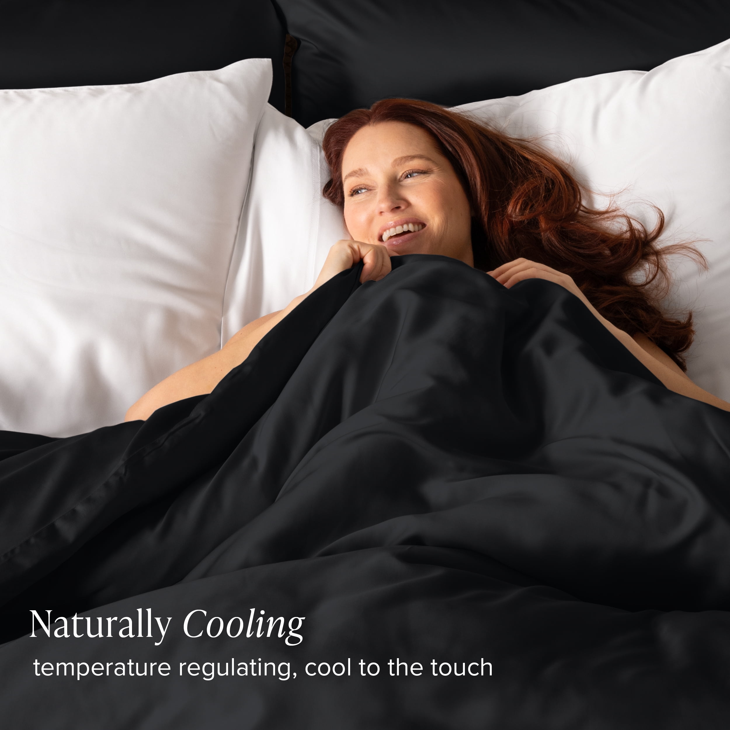 Bare Home Bamboo 3-Piece Duvet Cover Set - Made from Rayon Fibers - Soft, Cooling & Breathable - California King,Black