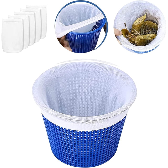 Calcetines protectores de filtro eficaces para mantenimiento de piscinas, calcetines de malla de nailon ultrafino para piscinas para atrapar pequeños residuos, gama de uso universal para piscinas