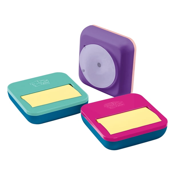 Postit Popup Notes Dispenser for 3" x 3" Notes, Assorted Colors
