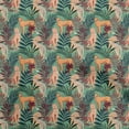 thumbnail image 1 of oneOoneCottonPoplinDarkGreenFabricTropicalLeafWithAnimalQuiltingSuppliesPrintSewingFabricByTheYard56InchWide, 1 of 4