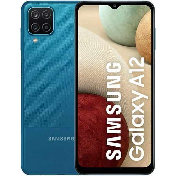Restored Samsung Galaxy A12 32GB AT&T locked Blue (Refurbished)