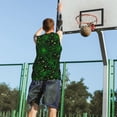 thumbnail image 5 of Naloa Green Bright Web with Spiders Basketball Jersey Reversible Men's Mesh Athletic Sports Shirts Training Practice S-4XL4X-Large, 5 of 6