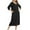 Black, variant on Fall Nightgowns for Women 3/4 Sleeve Pajama T-Shirt Dress Boat Neck Loose Fit Sleep shirts for Loungewear