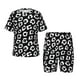 thumbnail image 1 of Fotbe Black Leopard Pijama Estampada de 2 Piezas para Niños – Ropa de Dormir de Manga Corta Cómoda para Niños y Niñas, Camiseta y Shorts de Algodón-Medium, 1 of 6