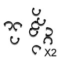 thumbnail image 1 of 2x10 Uds Cable de bicicleta de carretera C-Clips hebillas guías de manguera de carcasa negro , 2 piezas, 1 of 8