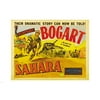 Sahara 1943 Movie Poster Humphrey Bogart 24X36 Action Wwii Adventure Rare!