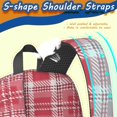 thumbnail image 5 of Red and White Checkered Pattern 17" School Backpacks for Teens,Waterproof Oxford Fabric,S-Shape Padded Straps for School,Travel,Hiking,Camping, 5 of 6