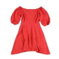 thumbnail image 2 of Vestido ajustado y acampanado bar III Mujer Rojo 8, 2 of 2