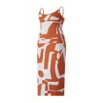 thumbnail image 3 of Femmes Tricot Robe Couleur Patchwork Sans Manches Scoop Cou Lanières Bodycon une Pièce Dames, 3 of 6