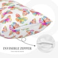 thumbnail image 3 of Lsque colored butterflies Pattern Pillow Case – Soft & Cozy Throw Pillow Cover, Hypoallergenic Cushion Case for Sleeping Women with Envelope Closure-20"x30", 3 of 6