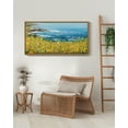 thumbnail image 6 of Drsoum 20x40in Natural Framed Landscape wildflowers Wall Art seascape Wall Prints Farmhouse Hallways Dining Rooms Bedroom Living Rooms Decor, 6 of 6
