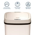 thumbnail image 5 of Nine Stars Automatic Bathroom Trash Can, 3 Gallon Plastic Motion Sensor Garbage Bin with Soft Close Lid, Cream, 5 of 7