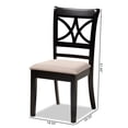 thumbnail image 7 of Baxton Studio Clarke Modern and Contemporary Sand Fabric Upholstered and Espresso Brown Finished Wood 4-Piece Dining Chair Set, 7 of 7