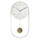 thumbnail image 1 of Reloj de pared decorativo grande clásico con péndulo, moderno, silencioso y sin tictac. blanco, 1 of 7