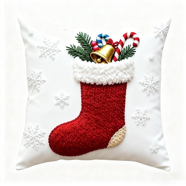 ZENGHUIJ Christmas Printed Pillowcases With Snowman Santa Claus Christmas Tree And Reindeer Patterns