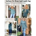 thumbnail image 6 of UVN Womens Sweatshirts Crewneck Long Sleeve Shirts Casual Ladies Tops with Buttons, 6 of 7