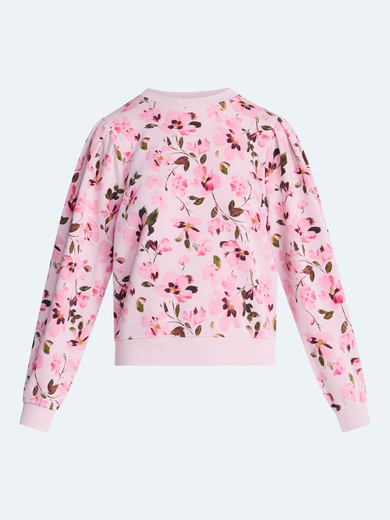 Scoop Women’s and Women's Plus Pleat Shoulder Sweatshirt, Sizes XS-4X
