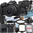 thumbnail image 1 of Canon EOS R50 Mirrorless Camera with RF-S 18-45mm Lens + 128GB Memory Card + Case + LED Flash + ZeeTech Accessory Bundle, 1 of 9