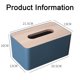 thumbnail image 2 of Caja de pañuelos de madera Laklulu para pañuelos faciales de papel desechables, soporte rectangular de madera para caja de pañuelos, 2 of 5