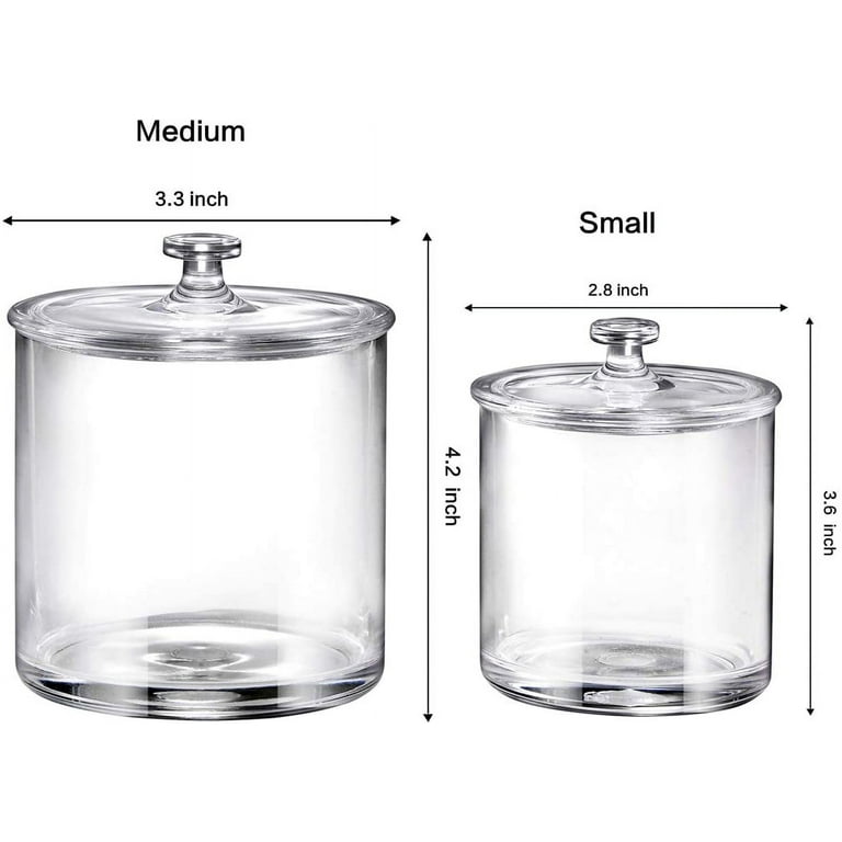 Premium Quality Acrylic Holder Apothecary Jars Bathroom Vanity