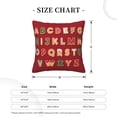 thumbnail image 4 of Square Decorative Throw Pillow Covers with Core, Candy Alphabet Print Throw Pillows for Couch Sofa Bed Home Decor, 16"x16", 4 of 9