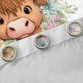 thumbnail image 4 of Homewish Farm Cow Animal Black Out Curtains, Orange Art Watercolor Curtains Pack of 2 (42x63 Each), Kawaii Rustic Flower Bedroom Curtains, Window Curtains Decor, 4 of 6