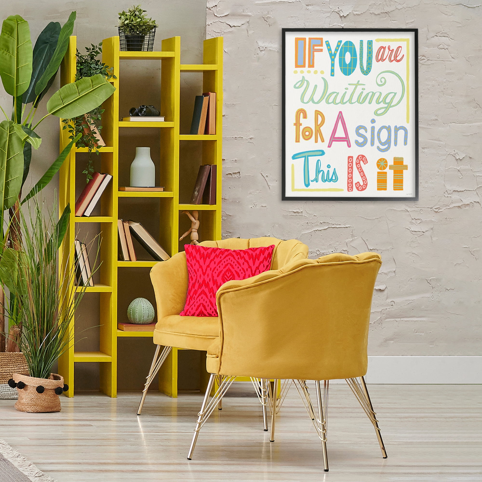 Stupell Industries This Is Your Sign Typography Painting Black Framed Art Print Wall Art, 24 x 30