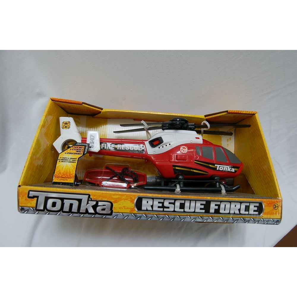 Tonka Rescue Force Fire Rescue Helicopter Red And White Edition