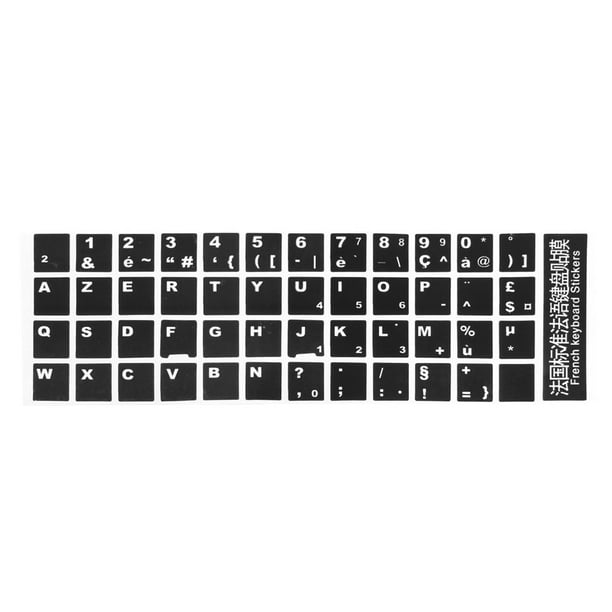 Sticker autocollant clavier AZERTY Français 15*15