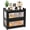 Black, variant on Bamboohomie White Bread Box, Clear Bread Box for Counter, 4-Side Bamboo Storage, Transparent 4 Sides, White