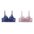 thumbnail image 1 of (2-Pack) Rinsvye Womens Lace Bra With Padded Cups Enhancement Push Up Bra For Natural Lift And Comfort Everyday Wear, 1 of 5